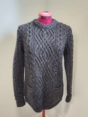 Inis Craft 100% Merino Made In Ireland Fisherman Sweater